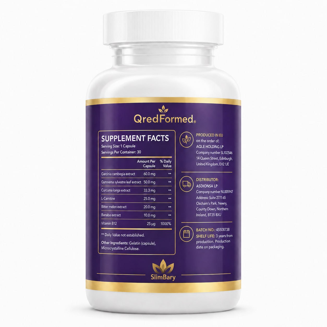 SlimBary – Daily Metabolic Balance & Active Lifestyle Support – 30 Capsules