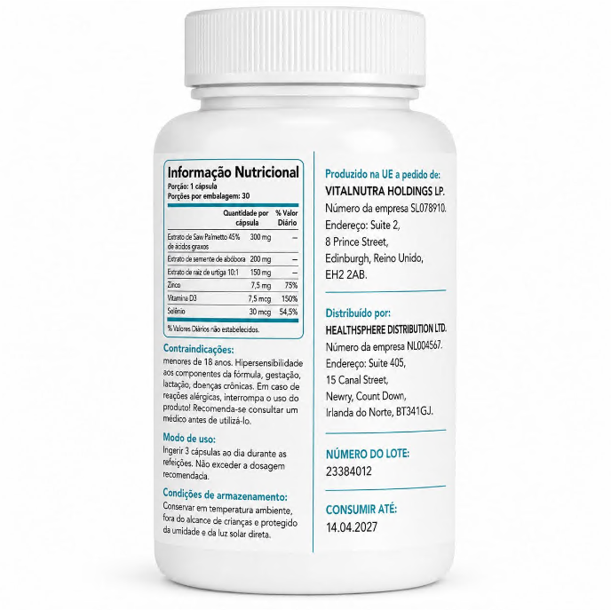 XTRASIZE – Men’s Vitality & Wellness Support Capsules – 30 Capsules