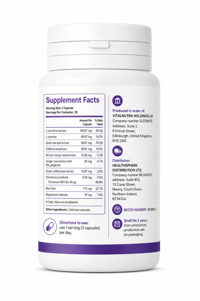 ZentraSlim – Metabolism & Daily Balance Support Supplement – 30 Capsules